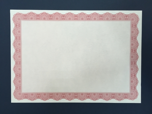 La carta pre stampata del certificato/confine rosso di carta del premio scrive dentro la dimensione a macchina di 21*29.7cm