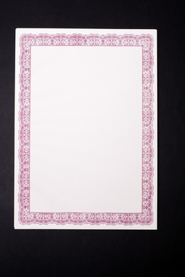 Carta pergamena stampabile di timbratura calda, carta interna del certificato rosso cinese