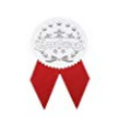 Il certificato a forma di della stagnola d'argento del nastro rosso sigilla il tipo di timbratura caldo di marca del cuculo
