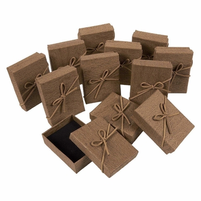 3,6 x 1 x 2,7 pollici di piccolo del cartone di regalo dei contenitori colore di Brown con i coperchi