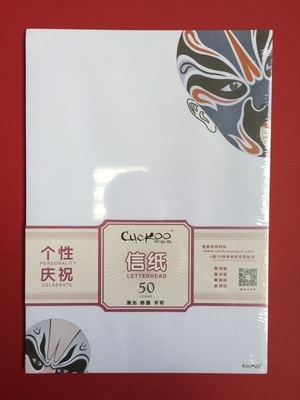 Carta teatrale della cancelleria della carta intestata del modello di maschera nella dimensione di 210x297mm