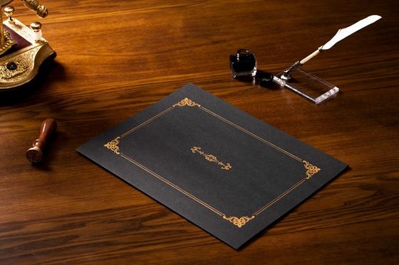 Supporti professionali del certificato della copertina dura, rivestimenti su ordinazione neri classici del certificato